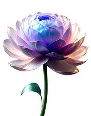 Fototapeta premium purple ranunculus flower isolated on transparent background, png