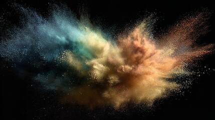 An explosion of vibrant powder in a mesmerizing dance revealing life s fleeting beauty in a moment