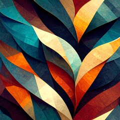 Fototapeta premium Abstract wavy layered patterns