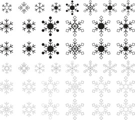 Collection snowflakes. nice element for Christmas
