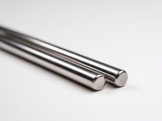 Polished Steel Fork on Isolated Surface in Clean Background