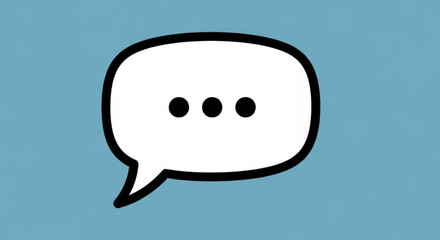 Fototapeta premium Illustration of a speech bubble with ellipsis