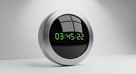 3D Mockup of Badge with Pixel Countdown UI