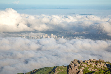 운해 아래 도심 풍경