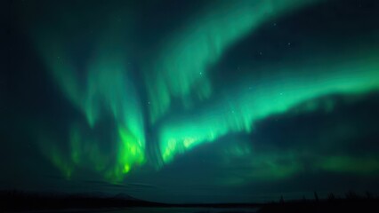Night sky aurora borealis