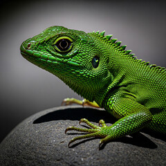Fototapeta premium iguana on a rock