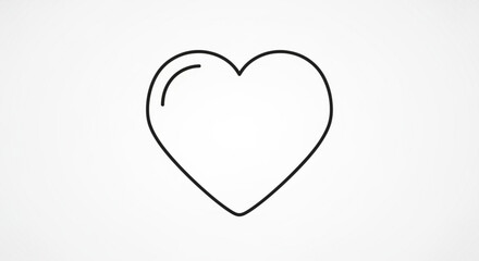 Simple heart icon, perfect for love, valentines day, and romance