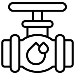 The icon of pipes and valves used to distribute fluids such as clean water, oil, gas, or chemicals, can symbolize price control, resource allocation, or utility costs.