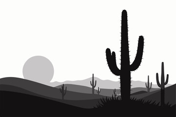 "Desert Silhouette at Sunset"