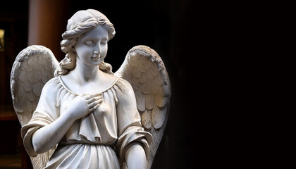 Naklejka premium 天使の像。彫刻。（marble angel sculpture） 