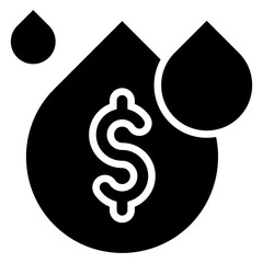Water icon is an essential resource that has financial value in industries related to commodities such as oil, liquefied natural gas, or even beverages.