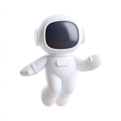Fototapeta premium White astronaut floating in the air