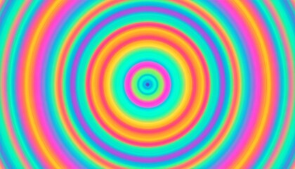 Naklejka premium Vibrant Concentric Circle Art – Hypnotic Abstract Backgrounds for Modern Design.