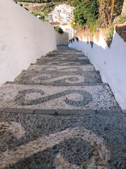 [Spain] The stone road with mosaic decoration in Frigiliana