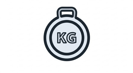 Obraz premium Kg weight for strength training and fitness equipment for gym workout and exercise vector illustration