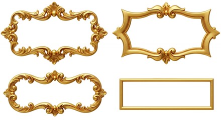 Four gold decorative frames