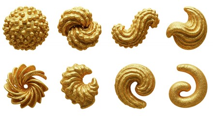 Fototapeta premium Golden decorative design elements