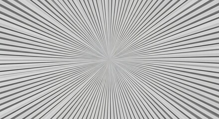 Obraz premium Abstract grayscale sunburst background with radial lines converging at the center