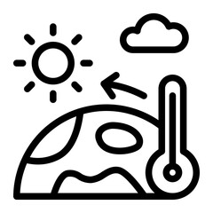 This Climate change icon is suitable for Starvation, Humanitarian, and related fields.