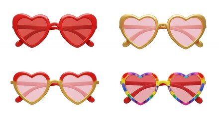 Heart shaped sunglasses collection