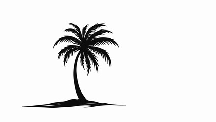 "Minimalist Palm Tree Silhouette"