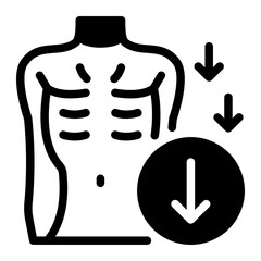 This Malnutrition icon is suitable for Starvation, Humanitarian, and related fields.