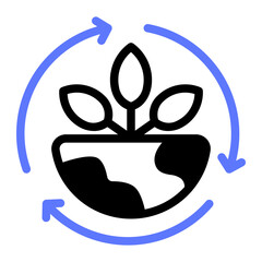 This Sustainable agriculture icon is suitable for Starvation, Humanitarian, and related fields.