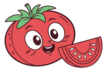  Cute cartoon tomato character