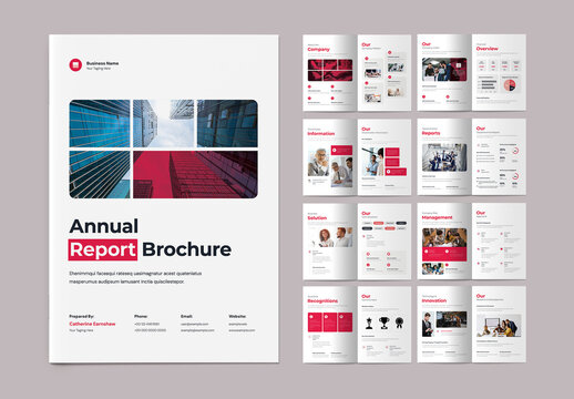 Modern Corporate Annual Report Brochure Template Design
