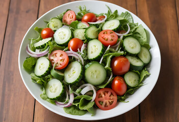 Greek Salad with Cucumber and Tomato - Mediterranean