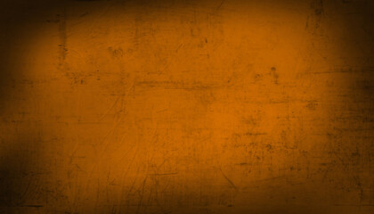 Dark grunge orange texture background with spooky vibe for Halloween design gradient