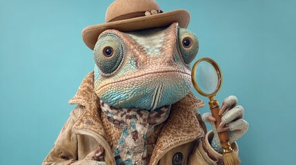 Obraz premium Chameleon Profile in Vivid Detail