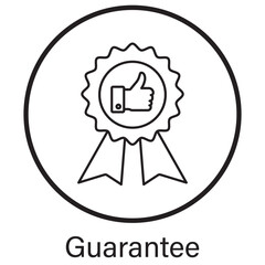 Guarantee Icon, Customer Satisfaction Guarantee, Service Guarantee Statement, Service Guarantee Statement, Performance Guarantee Agreement, Money-Back Guarantee Terms, vector