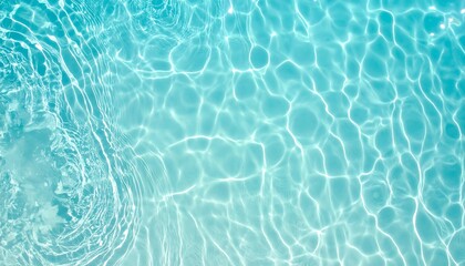 Serene Aqua Water Texture:  Shimmering Light Reflections on a Calm, Teal Pool Surface, Summer Background Image.