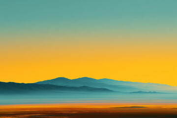 Fototapeta premium Mirage shimmering over a scorching desert horizon