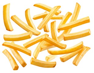 Flying French Fries with Food Photo.