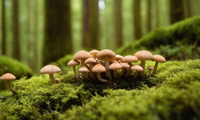 mushrooms in the forest