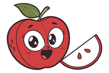 red apple cartoon