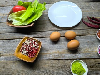 spices fresh eggs spices bread. Breakfast cooking products