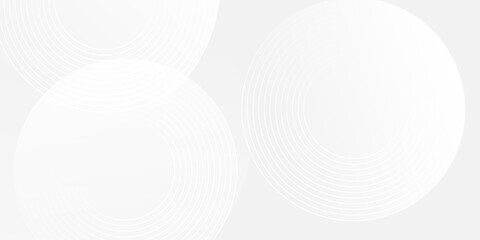 White geometric overlapping background on a light space with line effect decoration.