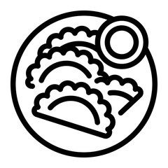 This Empanadas icon is suitable for Food, World Culinary, etc.