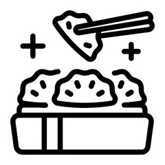 This Gyoza icon is suitable for Food, World Culinary, etc.