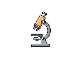 Pixel Art Microscope: 8-bit Medical Research Equipment Illustration isolated on transparent background