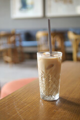 Refreshing iced coffee served in a stylish glass