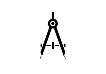 Sparkling Geometric Compass: Precision Design Element isolated on transparent background