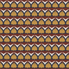 repeating palmette ornament seamless pattern
