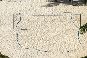 beach volleyball court on a sunny day