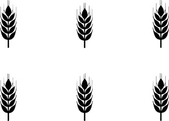 Wheat Silhouette Vector Collection