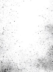 Fototapeta premium Abstract grayscale texture. Spattered, speckled, and gritty pattern against a white background. Darker splotches gather near the bottom and edges