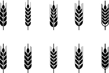 Wheat Silhouette Vector Collection